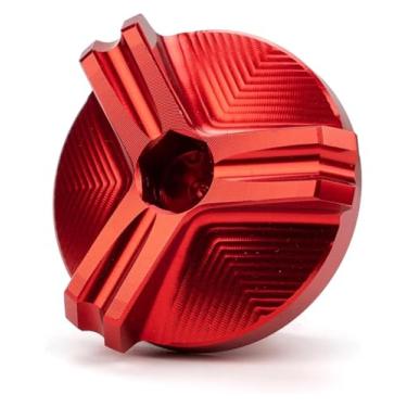 Imagem de BYYINGSUS Compatível com MT07 MT 01 03 07 10 25 MT03 MT-07 MT10 MT25 FA&zer Motocicleta CNC Motor Oil Filler Cup Plug Cover Screw (Vermelho)
