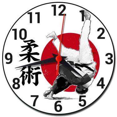 Imagem de Relógio de Parede Jiu Jitsu Decoração - Relógio de Jiu Jitsu