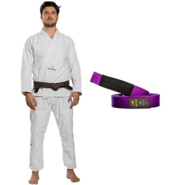 Imagem de Kimono Jiu Jitsu Adulto Ripstop Training First Branco + Faixa - Pretor