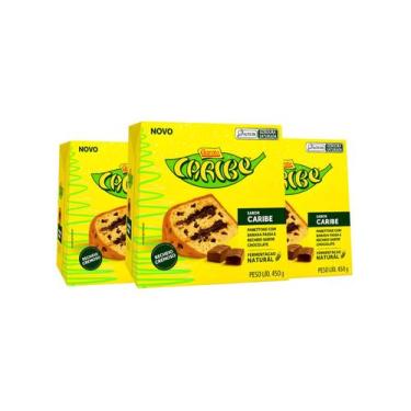 Imagem de Kit c/ 3 Panettone Caribe Garoto 450g Banana e Chocolate