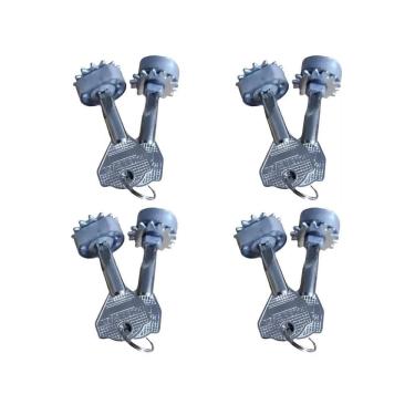 Imagem de 4 Cilindro Polyforte Trava Lateral Porta Enrolar Mesma Chave