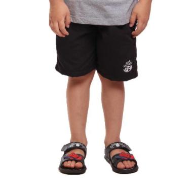 Imagem de Bermuda Tactel Shorts Infantil Para Meninos. - OX CONFECÇÕES, Preto, 1