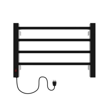 Imagem de Toalheiro Termico Casuli Quadratto Uno Preto 220V Esquerdo