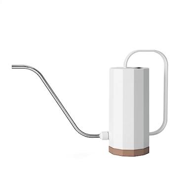 Imagem de Regador Regador de flores boca longa 1,2L Vaso Chaleira aço inoxidável Boca curvada Aspersor plantas Ferramentas jardinagem(Branco)