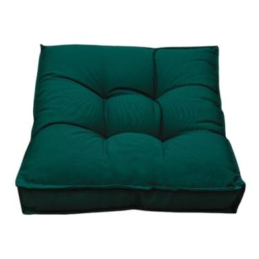 Imagem de Almofada Futon 40x40 Quadrado Assento Banco Shelter(Verde Oliva)