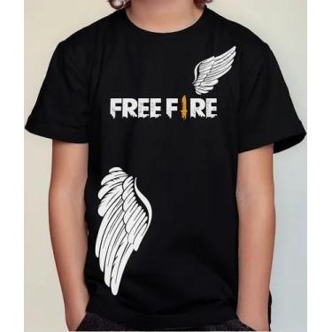 Imagem de Camiseta Camisa Infantil Juvenil Menino Menina Gamer Jogo Tiro Free Fi
