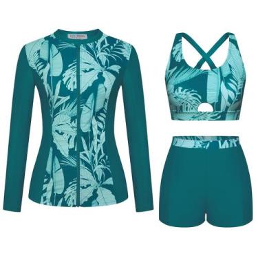 Imagem de Maiô Kate Kasin de manga comprida UPF 50+ Rash Guard Women S