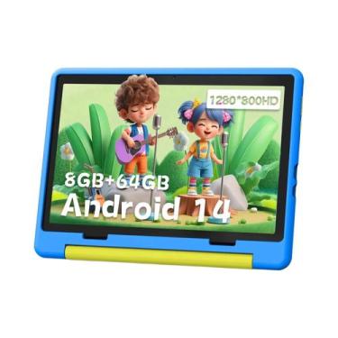 Imagem de Tablet Infantil De 10 Polegadas Android 15 8GB 64GB 8-Core Com Capa 1T