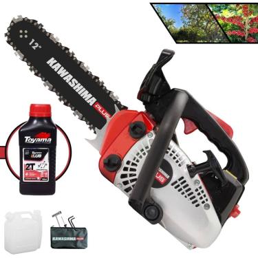 Imagem de Motor Serra Motosserra À Gasolina KCS 260P PLUS Kawashima 25,4cc Alta Rotação Com Sabre 12’` Leve e Ergonômica + EXTRA 1 ÓLEO TOYAMA FG50 2T
