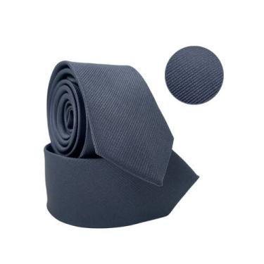 Imagem de Gravata Social Risco Fino Padrinho Evento - oem, Cinza grafite risco f