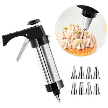 Imagem de Maquina Modeladora Biscoitos Confeitar 8 Bicos Alumínio - GXM
