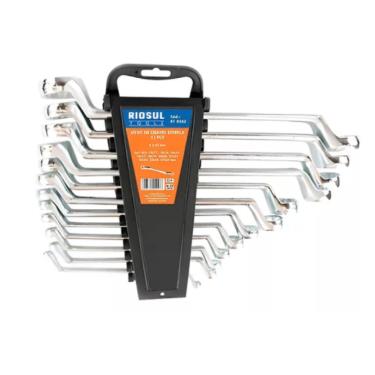 Imagem de Jogo de Chaves Estrela 12 pçs 6 à 32mm Aço Forjado R010268 - Riosul Tools