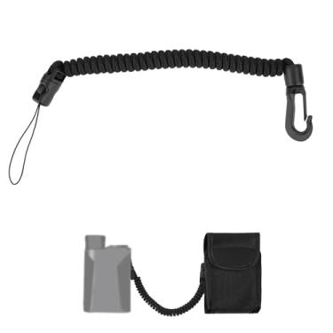 Imagem de Cordão para Telêmetro, 15-75cm Poliéster Alta Densidade Retrátil Cordão para Caça Pesca Acampamento Montanhismo Telêmetro (Preto)