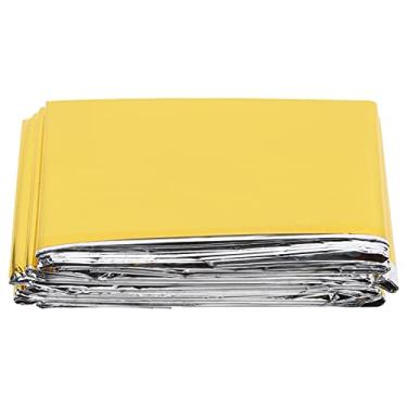 Imagem de Tbest Cobertor de emergência, cobertor térmico de 160 x 210 cm, 160 x 210 cm, emergência de sobrevivência para bolsa, abrigo reflexivo com design dobrável