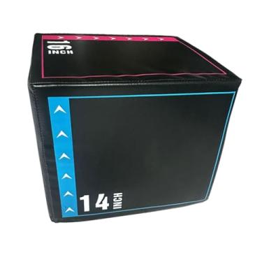 Imagem de RNXRZANK Caixa de Salto Pliométrica 3 em 1, Equipamento Versátil de Exercícios de Salto de Alta Densidade para Treinamento de Força E Agilidade em Academias E, Estilo H