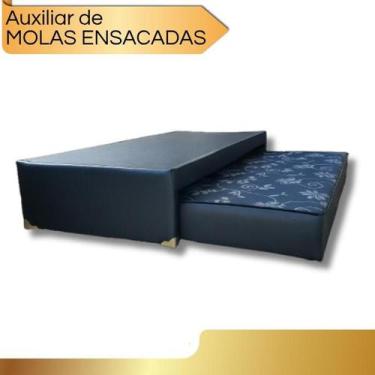 Imagem de Bicama Box Base Solteiro Com Cama Auxiliar De Molas Ensacadas 2x1 88 -