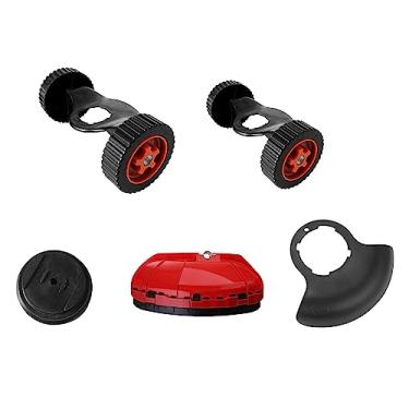 Imagem de QIXIAMO Rodas de aparador de grama atualizadas, rodas de cortador de grama sem fio, peças de reposição, ferramentas auxiliares, acessório para cortador elétrico