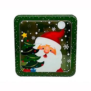 Imagem de Lata Decorativa Natalina Verde em Alumínio 7x16,5cm DRM2058 - COML BEL