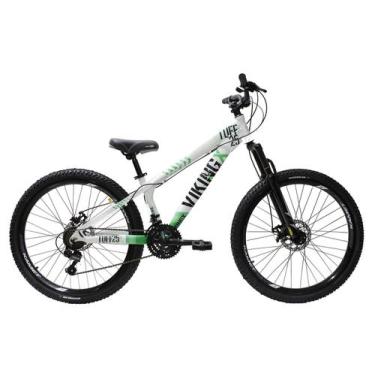 Imagem de Bicicleta Aro 26 Bike Vikingx  Freeride Tuff 25 Freios A Disco, Branco