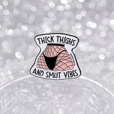 Imagem de Coxas grossas e broche de esmalte broche criativo sexy romance preto meias de metal broches jaqueta lapela mochila crachá punk joias acessórios presente para amigos