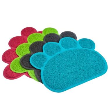 Imagem de Tapete Pet PVC Jogo Americano Tapete Cachorro Comedouro e Bebedouro Caixa de Areia Gatos e Cachorros Limpeza e Organização Fácil Limpar e Higienizar 40x30cm (ROSA CLARO)