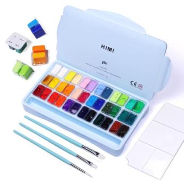Imagem de Conjunto de tintas guache ARTME HIMI 36 cores x 12mL com pincéis