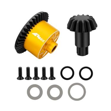 Imagem de NMNRC Alloy 37T Main Input 13T Gear & Differential Diff Case Cover for Arrma 1/10 Senton Vorteks Granite Bigrock 3S Kraton Outcast 4S BLX 1/8 Typhon 3S 550 Mega Upgrades Part Yellow