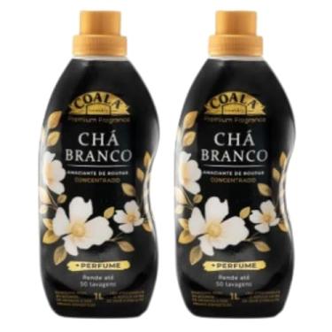 Imagem de Kit 2 Amaciante Concentrado Coala Laundry 1litro Lava Roupas Brancas Pretas Coloridas Perfume Intenso Suave Rende 50 Lavagens (Chá branco)