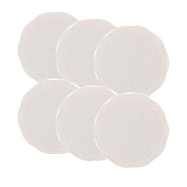 Imagem de Conjunto de 6 Pratos Sobremesa de Porcelana New Bone Butterfly Flower 