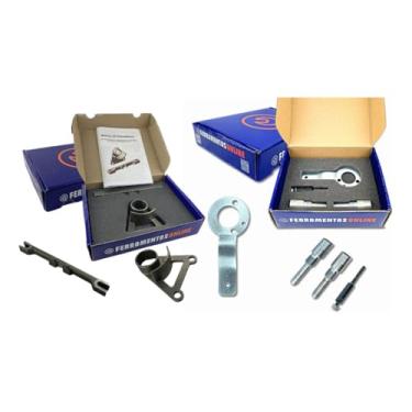 Imagem de Kit Ferramenta Sincronismo Motor Toro Diesel e Flex Travamento PMS Comando e Árvore de Manivelas Aço Motores E-Torq e Multijet