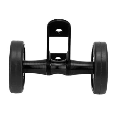 Imagem de Cryfokt Paralama de Bicicleta Easywheel Roda Dupla Leve para Bicicleta Dobrável Brompton Dahon, Cnn Terminou Substituição da Roda do Paralama Traseiro da (Preto)
