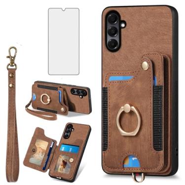 Imagem de Asuwish Capa de telefone para Samsung Galaxy A17/A26 capa carteira com protetor de tela temperado e alça de pulso RFID suporte de cartão de crédito anel suporte celular A 17 17A 26 26A 4G SM-A166U