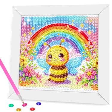 Imagem de Nardoll Kits de arte de diamante - artes e artesanato - pintura de arte de diamante com moldura de madeira - arte preciosa para meninas, meninos, adultos, iniciantes, decoração de parede para casa