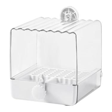 Imagem de Whtkoph Banheira Suspensa para Pássaros, Prática E Transparente, Ideal para Canários E Agapornis, Branco