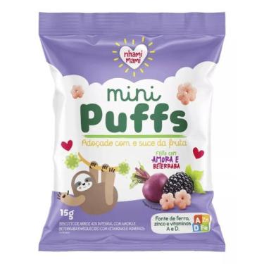 Imagem de MINI PUFFS AMORA E BETERRABA 15g - NHAMI MAMI