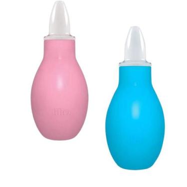 Imagem de Aspirador Nasal Infantil Lillo Para Bebê Higiene Azul Rosa Limpeza Nas