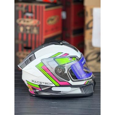 Imagem de CAPACETE RACE TECH HIT ANDROID (BRANCO E VERDE - HIT ANDROID, 55 - 56)