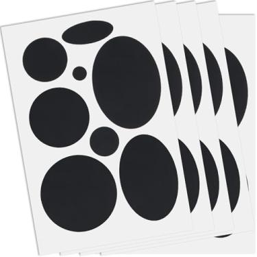 Imagem de OIIKI 40 peças de remendos de reparo de jaqueta acolchoada, 5 folhas à prova d'água para furos, fita adesiva de reparo de tecido de nylon autoadesiva pré-cortada para tendas de casaco - preto