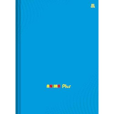 Imagem de Caderno Escolar Brochura 1 Matéria 96 Folhas ANIMAPLUS Azul – Premium com Adesivos, Tabuada, Páginas para Colorir e Folhas Resistentes.