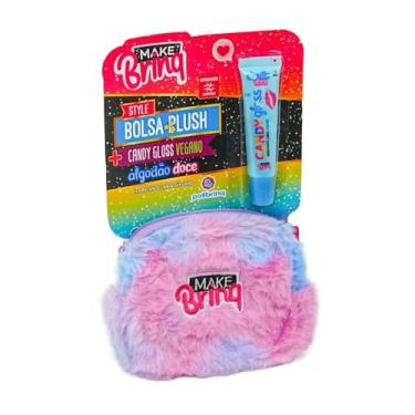 Imagem de Bolsa Plush Com Gloss Labial Infantil Unicornio Menina Maquiagem Segura