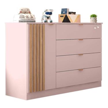 Imagem de Cômoda Infantil Ayla 1 Porta e 4 Gavetas - Phoenix Baby