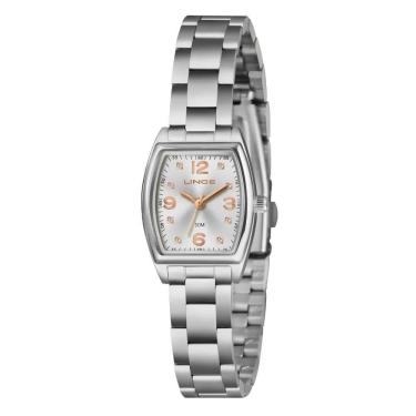 Imagem de Relógio Lince Feminino Ref: Lqmh265l22 S2sx Retangular Prateado