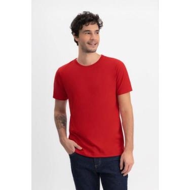 Imagem de Camiseta masculina em meia malha Essendi - G, G, Vermelho médio