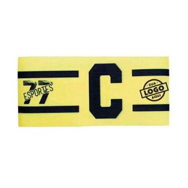 Imagem de Braçadeira Faixa Capitão Personalizável Brasão Time Fecho tiras autoco