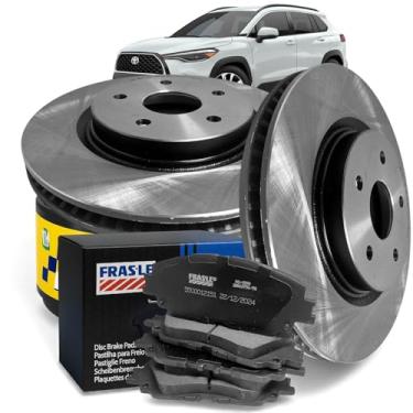 Imagem de Kit Freio Dianteiro Compatível com Corolla Cross 2022+ Discos HF507A + Pastilhas PD1598