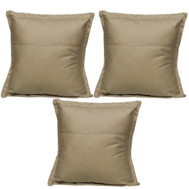 Imagem de Kit 3 Almofadas Cheias para sofá Sala Quarto decorativa 42,5x42,5 Sued