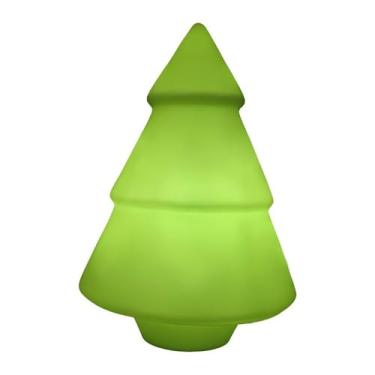 Imagem de Luminária Árvore de Natal Interativa com Recados – Polietileno Verde, Bivolt 110/220V, Cabo 1,8m com Interruptor, compatível com Lâmpada LED até 15W, Acompanha Canetinhas