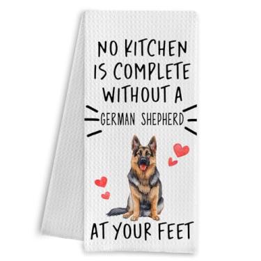 Imagem de Qpenm Toalhas de cozinha engraçadas para cães pastor alemão, presentes de pastor alemão para mulheres, homens, toalhas de chá, amantes de cães, mãe, pai, dono, presentes, toalha de mão decorativa para