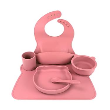 Imagem de Conjunto de alimentação infantil Life Bear CT-130 para bebês e crianças, kit prático para refeições diárias com tema de urso, ideal para casa, passeios e presente de chá de bebê