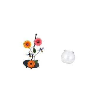 Imagem de Fenteer Suporte para Papel Toalha, Dispensador para Mesa de Casa E Escritório, Antiderrapante, Vertical, com Vaso Transparente em Formato de Pequeno Aquário P